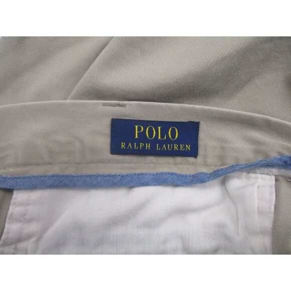 Vintage Polo Ralph Lauren Shorts Mens 40 Beige‎ Khaki Chino Pockets Preppy - Picture 4 of 9